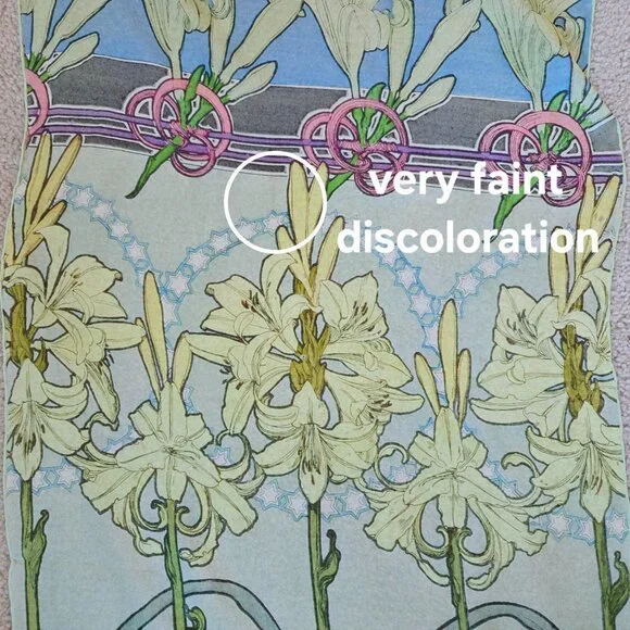 Alphonse Mucha Lily Silk Chiffon Scarf - Picture 10 of 10